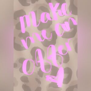 MAKE ME AN OFFER!!!!!!

CLOSET CLEAR OUT!!!!!

🤍🩶🤎🩷🤍🩶🤎🩷🤍🩶🤎🩷